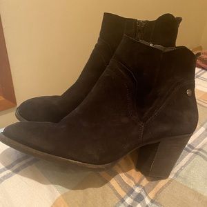 Paul Green Black Suede Boots EUC